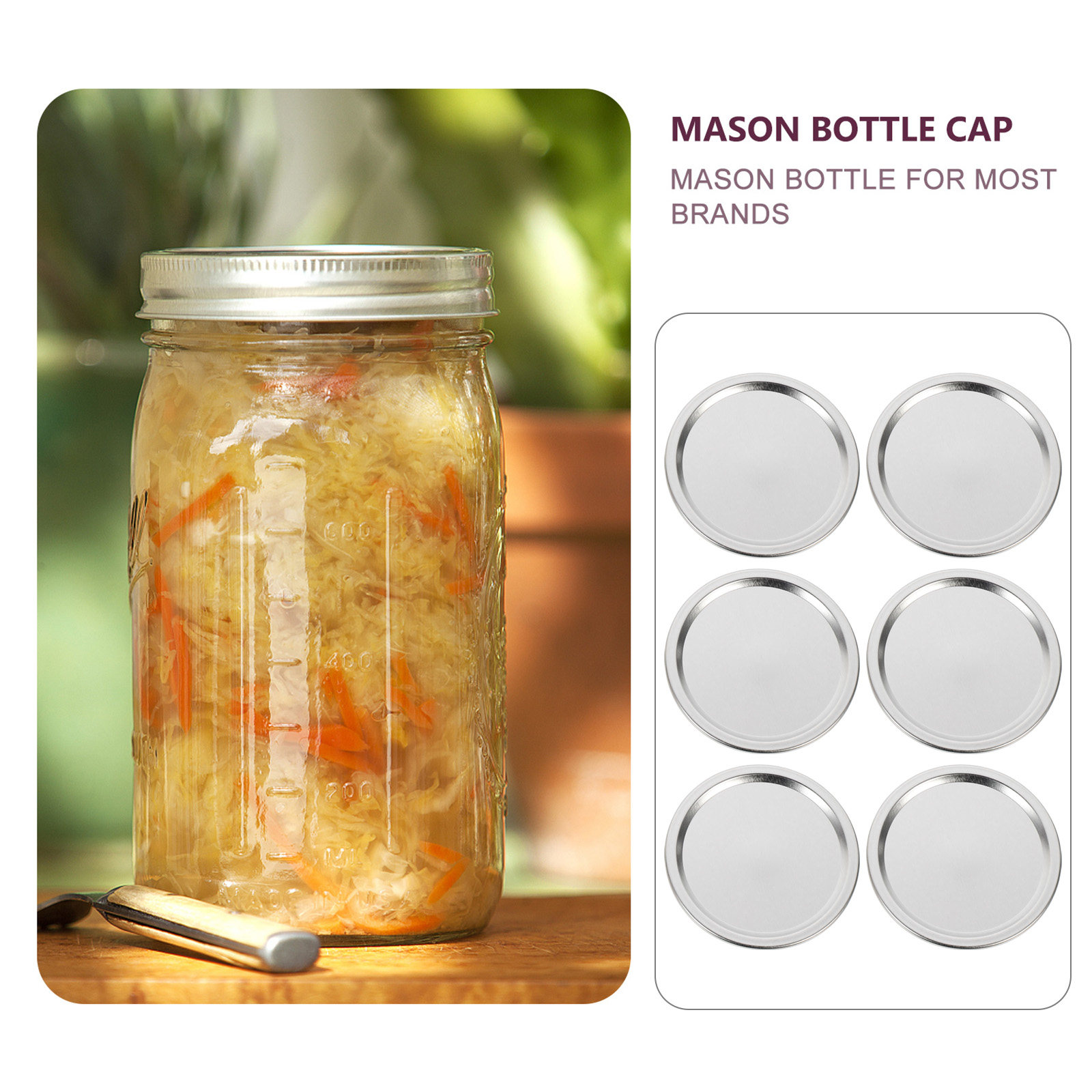 Food Storage Jars & Containers - 20 Adet Metal Kavanoz Kapakları, Hava