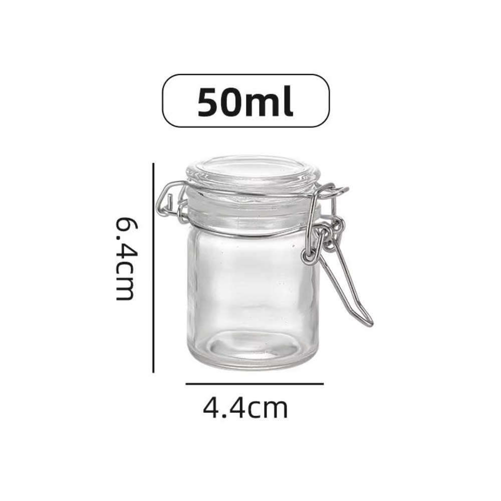 Food Storage Set Glass - 50/100 ml Hava Geçirmez Kapaklı Cam