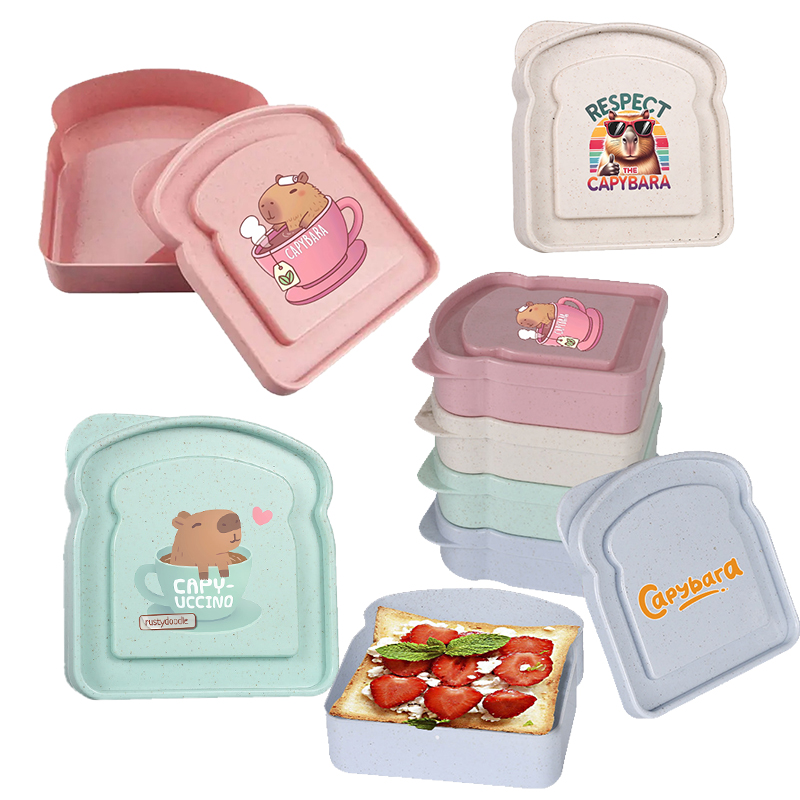 Food Storage Jars Plastic - Capybara Sandviç Gıda Saklama Kutusu Konteyner