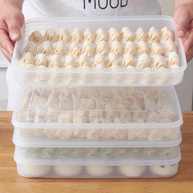 Food Storage Jars Plastic - Şeffaf Mutfak Saklama Kutusu Buzdolabı Düzenleyici