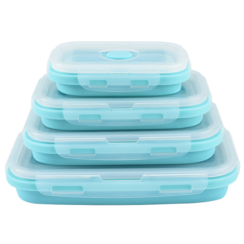 Food Storage Lunch Box - Katlanabilir Silikon Gıda Saklama Kabı, Hava