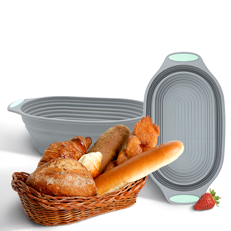 Food Storage With Dividers - 1 adet silikon katlanabilir banneton ekmek