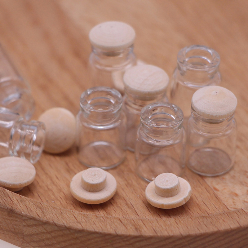 Food Storage With Glass Lids - 4 adet 1:12 Dollhouse minyatür cam