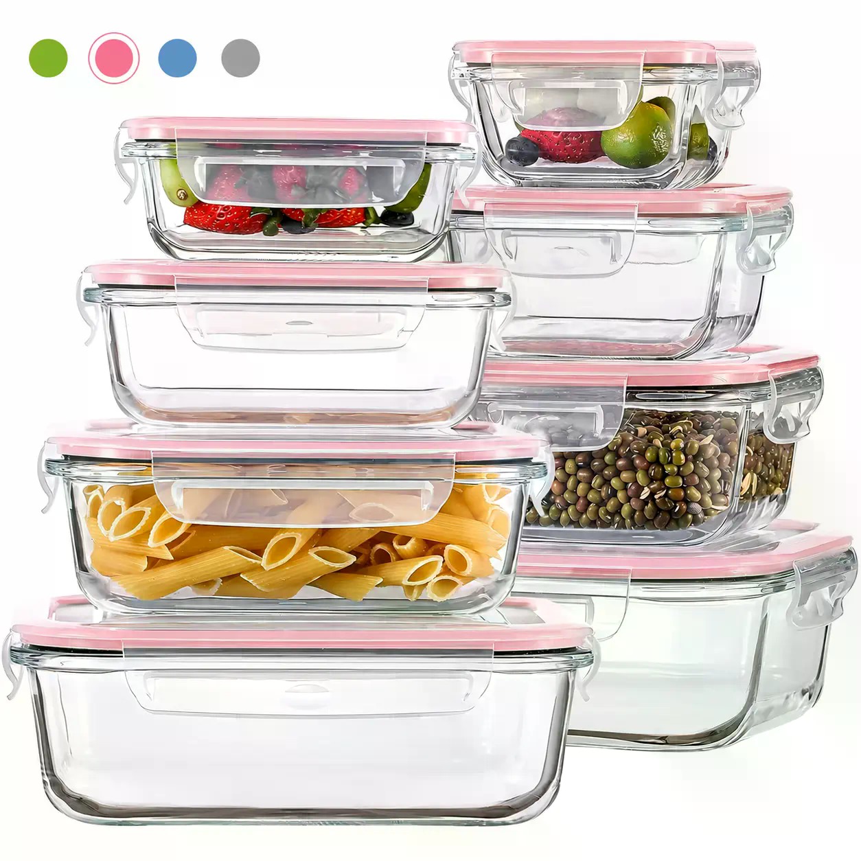 Food Storage Organization Ideas - AISOON 12/8'li Paket İstiflenebilir Borosilikat Cam