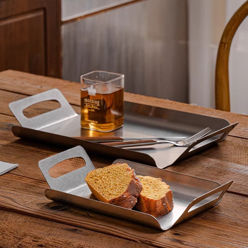 Food Storage In Restaurant - Endüstriyel Tarzda Yaratıcılık Paslanmaz Çelik Tepsi
