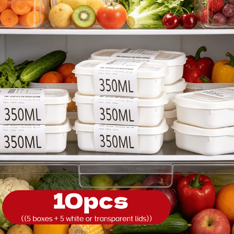 Food Storage Lunch Box - 10 Adet Yeniden Kullanılabilir İstiflenebilir Gıda