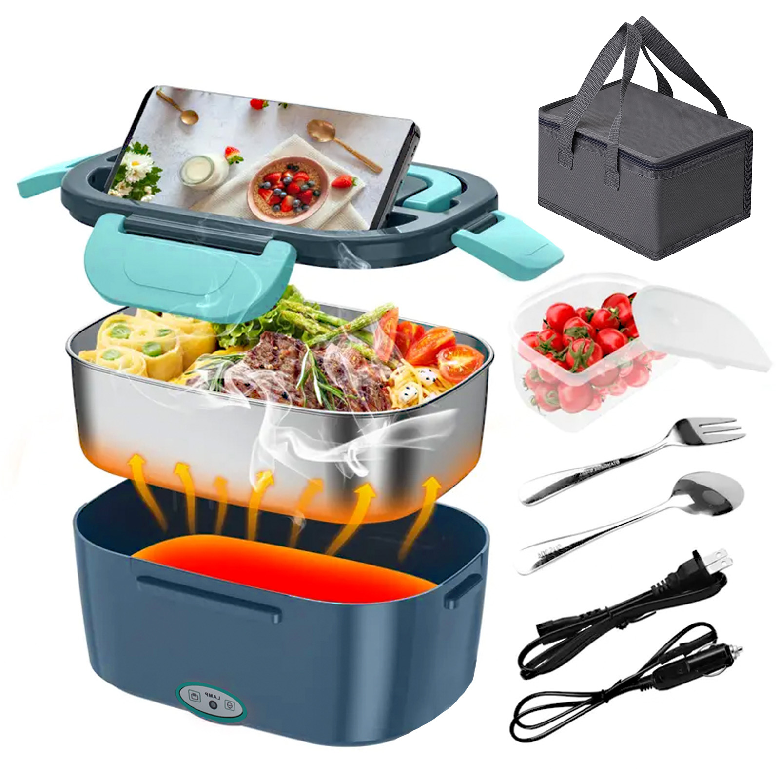 100W Elektrikli Isıtmalı Öğle  - Food Storage Box Stainless Steel incelemesi ve fiyatı