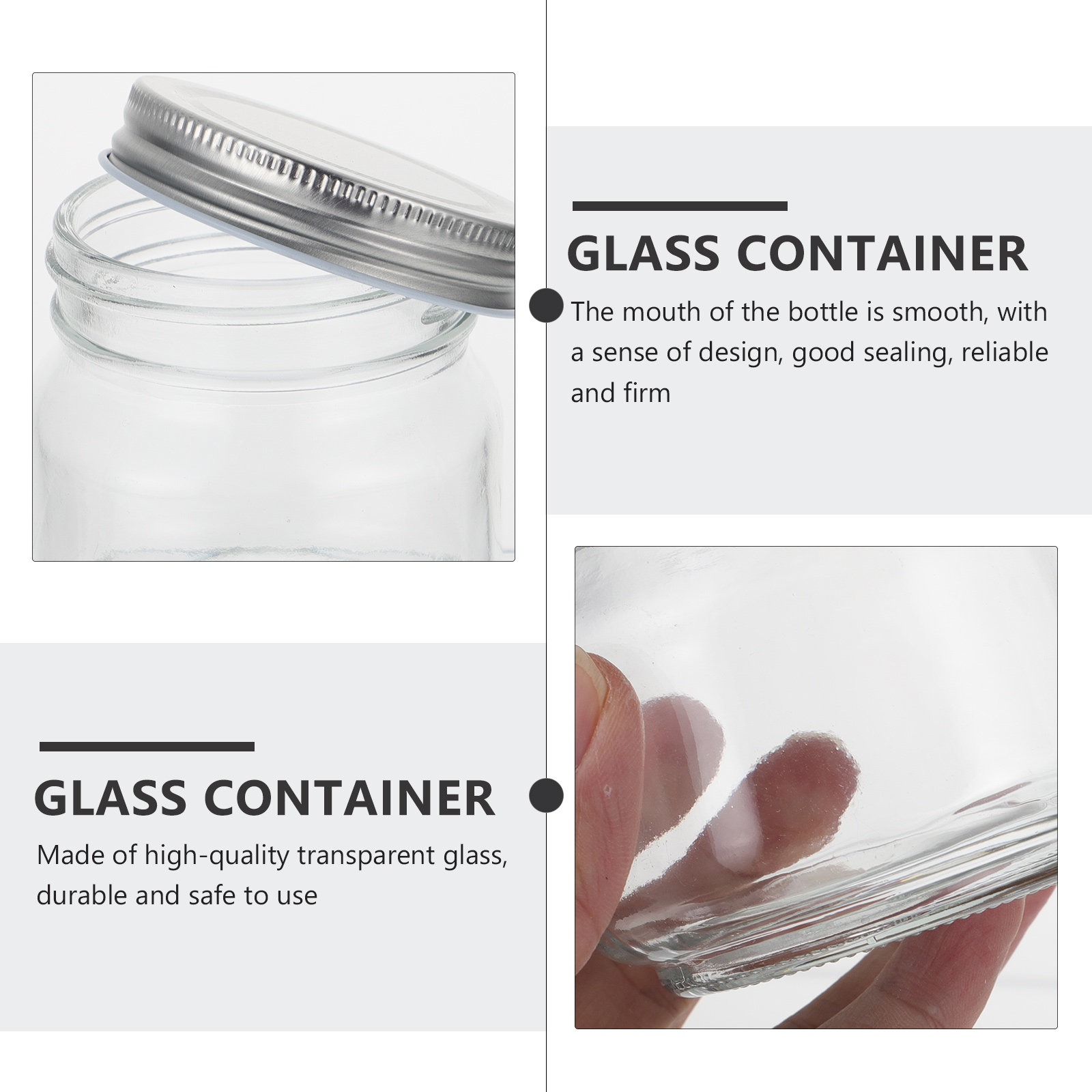 6 Adet Kalın, Şeffaf Cam Kavan - Food Storage With Glass Lids incelemesi ve fiyatı