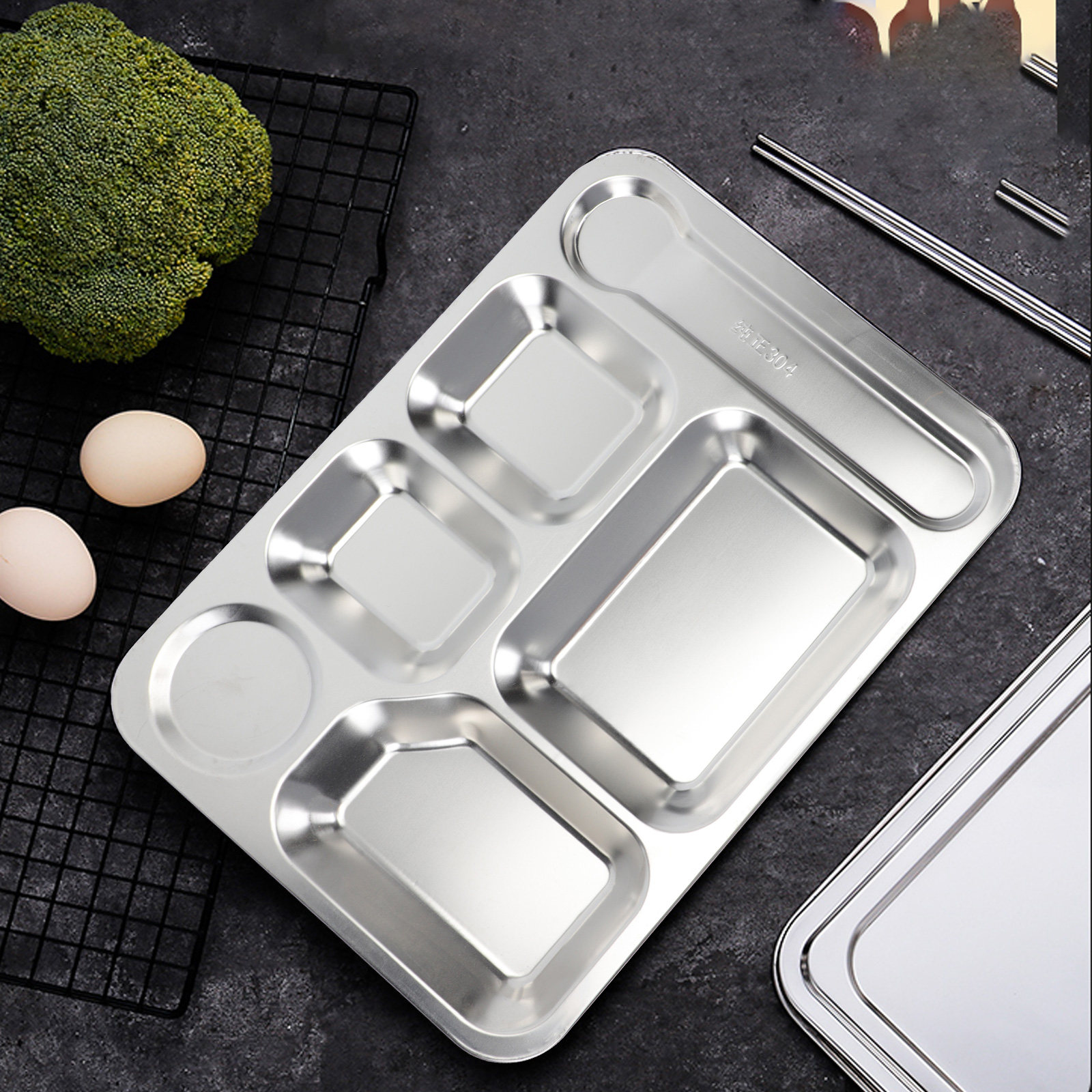 1 adet Paslanmaz Çelik 6 Bölme - Food Storage Box Stainless Steel incelemesi ve fiyatı