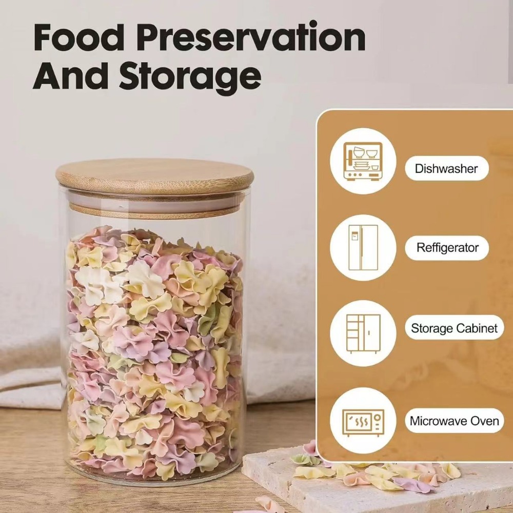 Bambu kapaklı cam gıda depolam - Food Storage With Glass Lids incelemesi ve fiyatı
