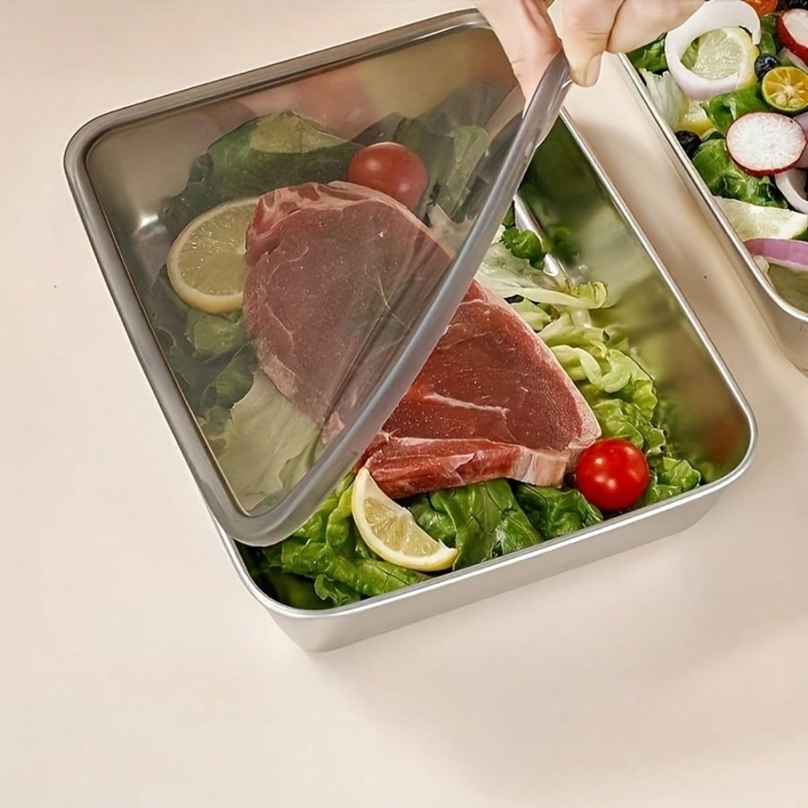 6 Parça (3 Kutu + 3 Kapak) Pas - Food Storage Box Stainless Steel incelemesi ve fiyatı