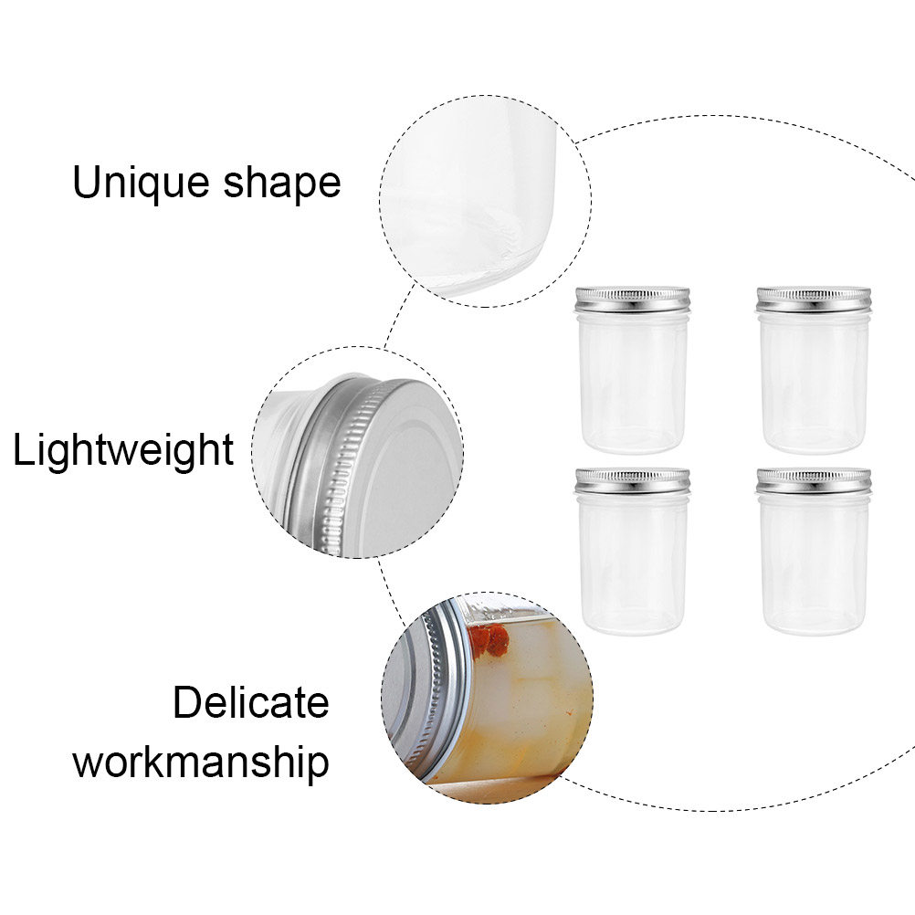 4 Adet Reçel Konserve Kavanozl - Food Storage Jars Plastic incelemesi ve fiyatı