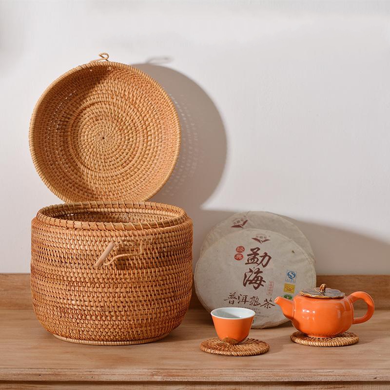 Handwoven Rattan çay saklama k - Food Storage With Dividers incelemesi ve fiyatı