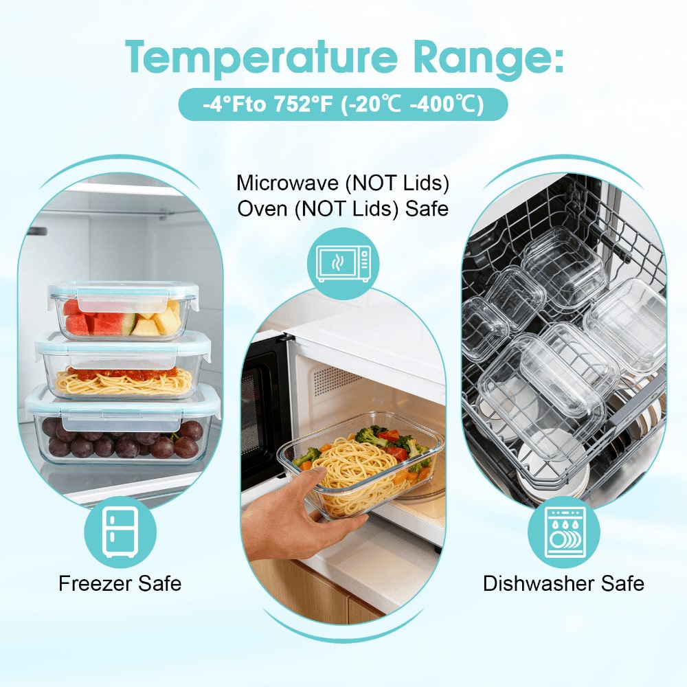 16 Adet Hava Geçirmez Cam Sakl - Food Storage With Glass Lids incelemesi ve fiyatı