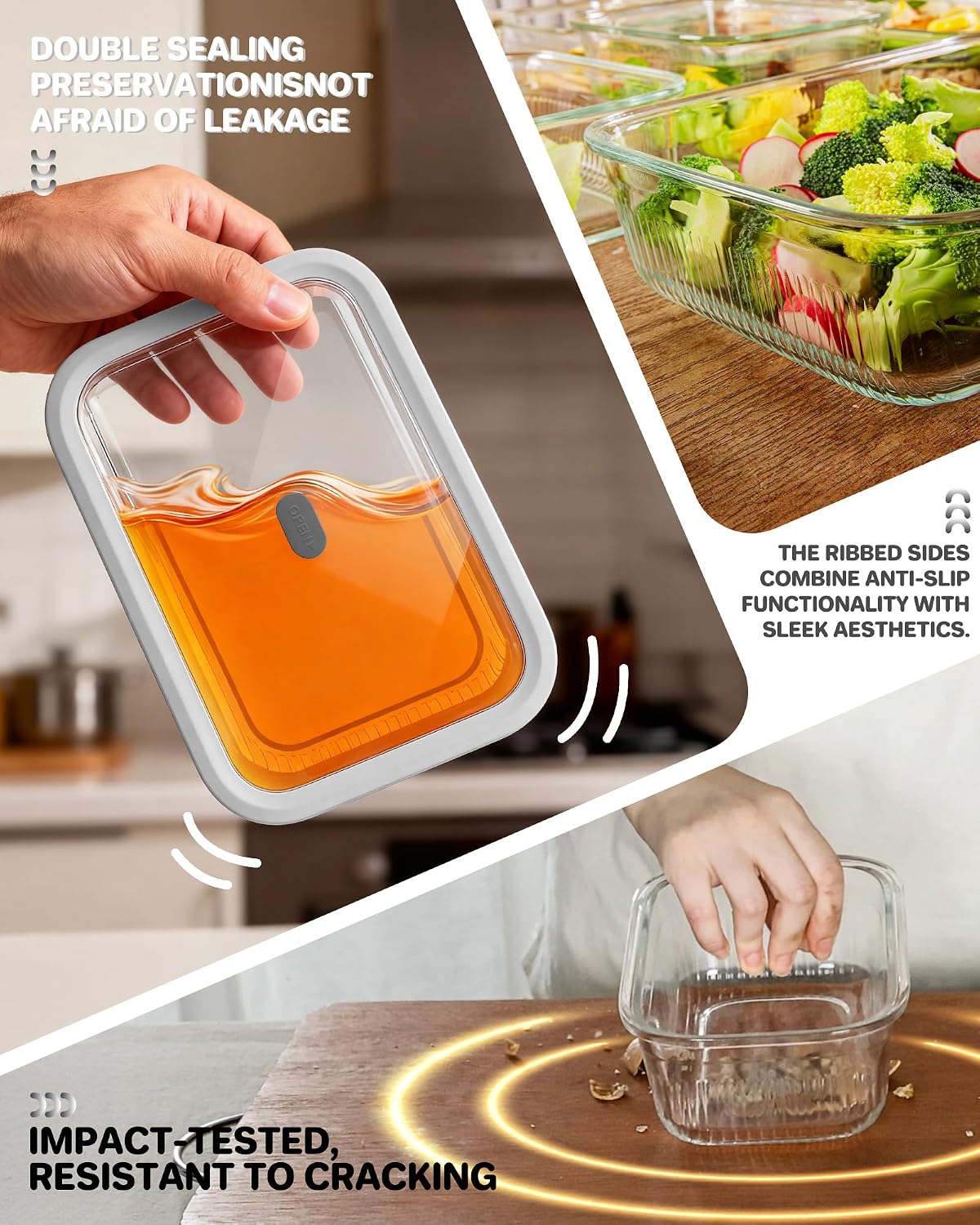 2'li Paket Temperli Cam Kapakl - Food Storage With Glass Lids incelemesi ve fiyatı