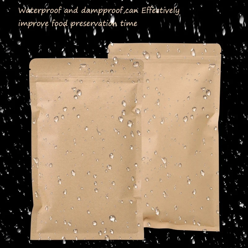 100 adet kahverengi Kraft kağı - Food Storage Zipper Bags incelemesi ve fiyatı