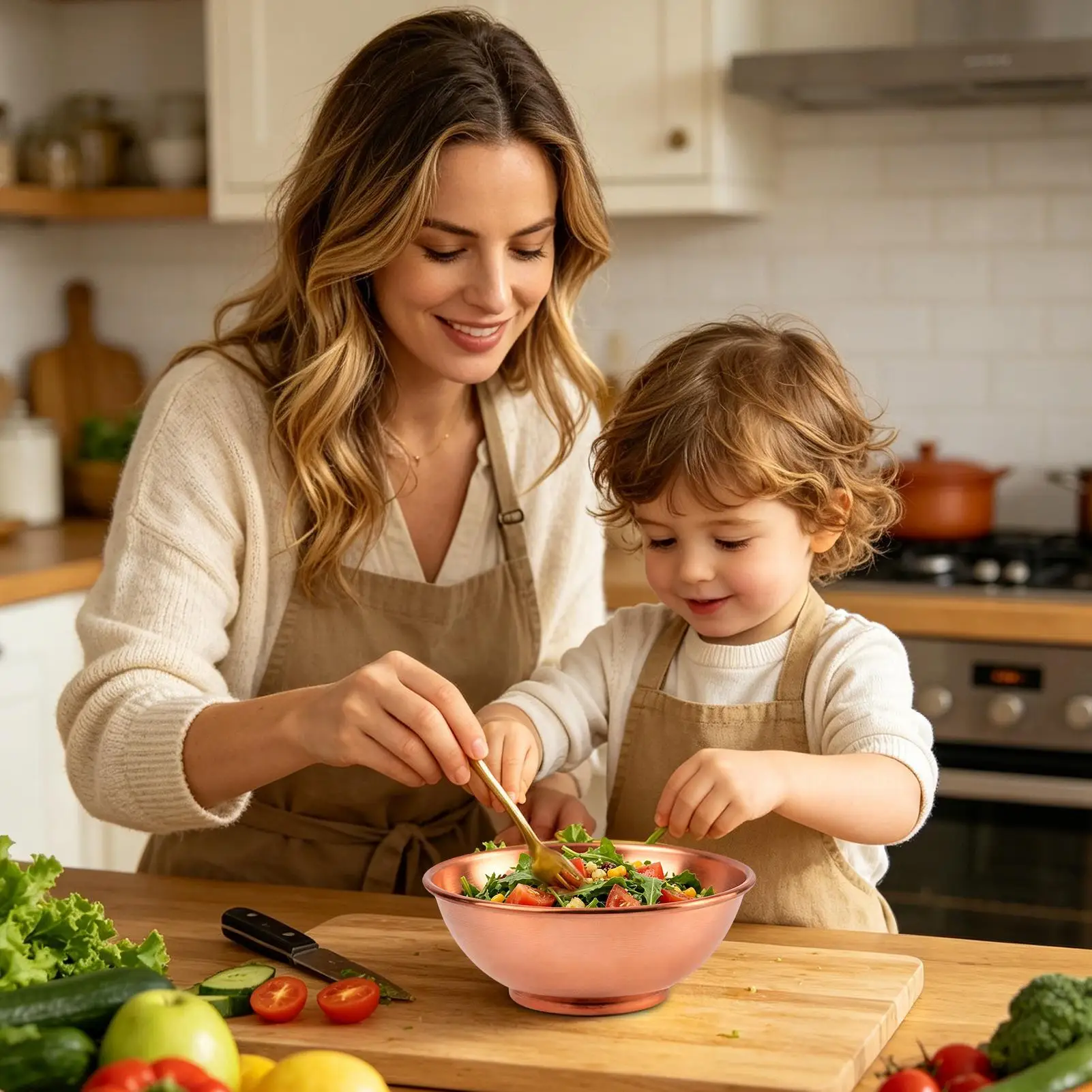 Büyük Bakır Kase, Salata, Evde - Food Storage Home incelemesi ve fiyatı