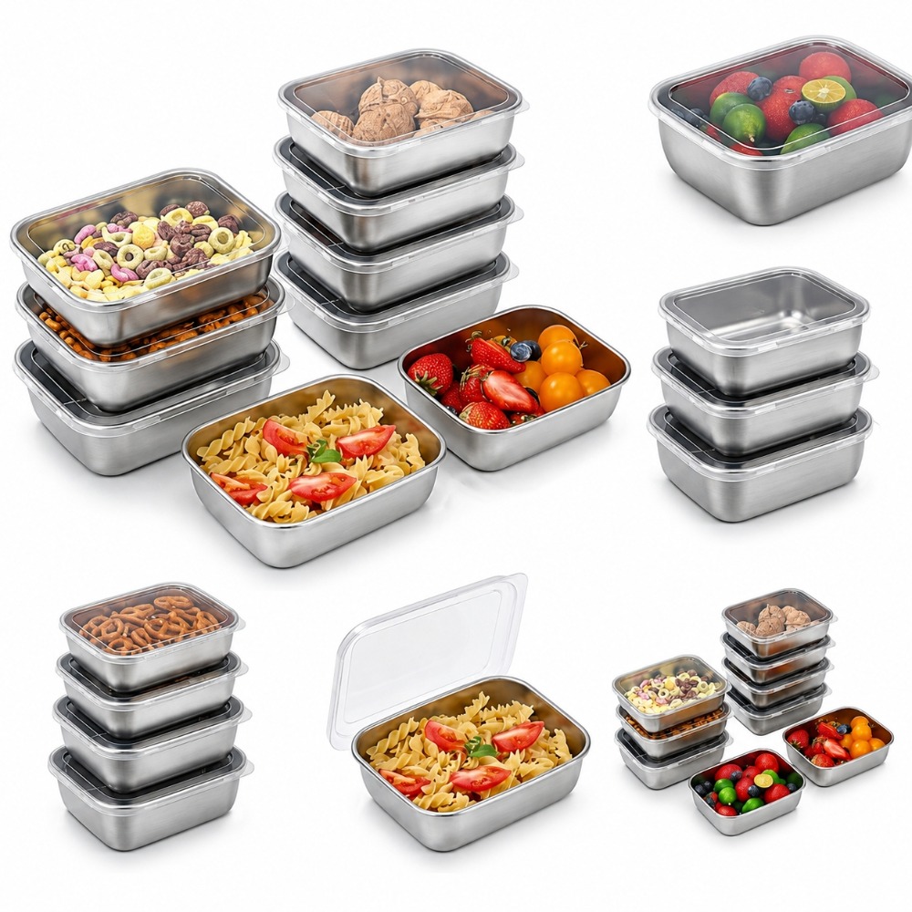 6 Adet Paslanmaz Çelik Gıda Sa - Food Storage Box Stainless Steel incelemesi ve fiyatı