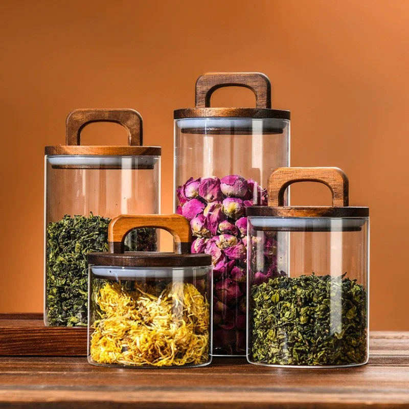 Bambu kapaklı şeffaf cam kavan - Food Storage With Glass Lids incelemesi ve fiyatı