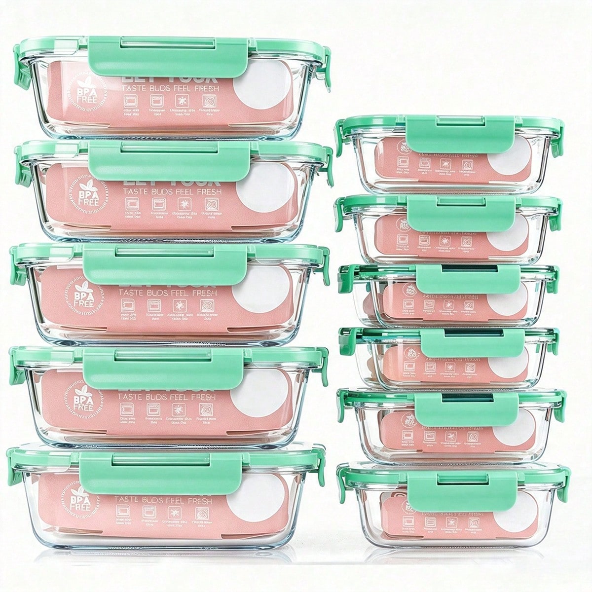 10'lu Paket Cam Yemek Hazırlık - Food Storage With Glass Lids incelemesi ve fiyatı