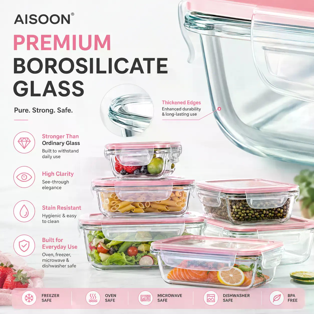AISOON 12/8'li Paket İstiflene - Food Storage Organization Ideas incelemesi ve fiyatı