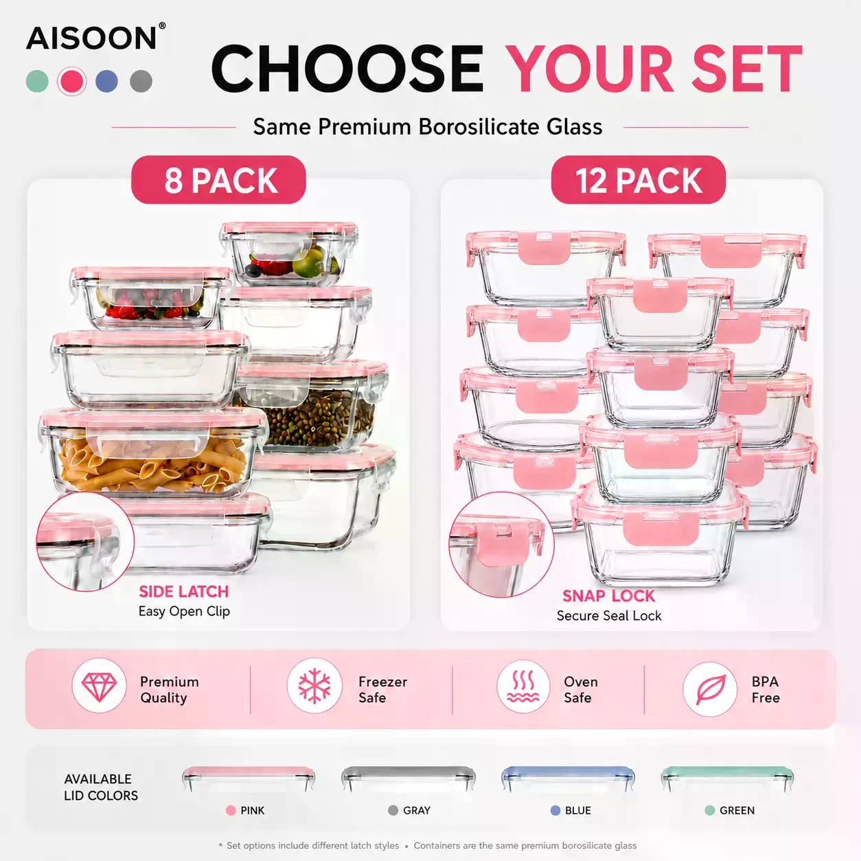 AISOON 12/8'li Paket İstiflene - Food Storage Organization Ideas incelemesi ve fiyatı
