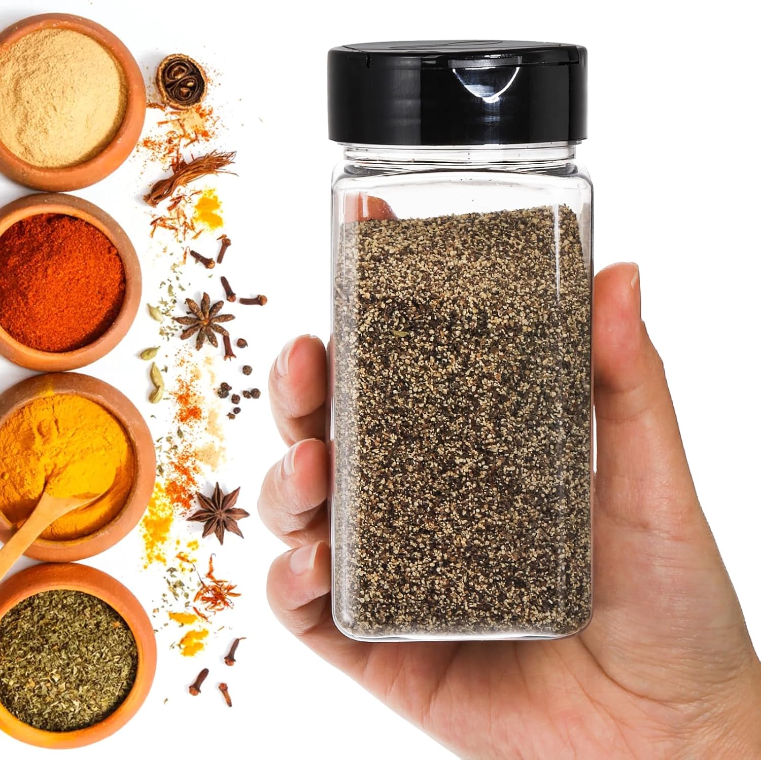 Kare Büyük Plastik Baharat Kav - Food Storage Jars Plastic incelemesi ve fiyatı