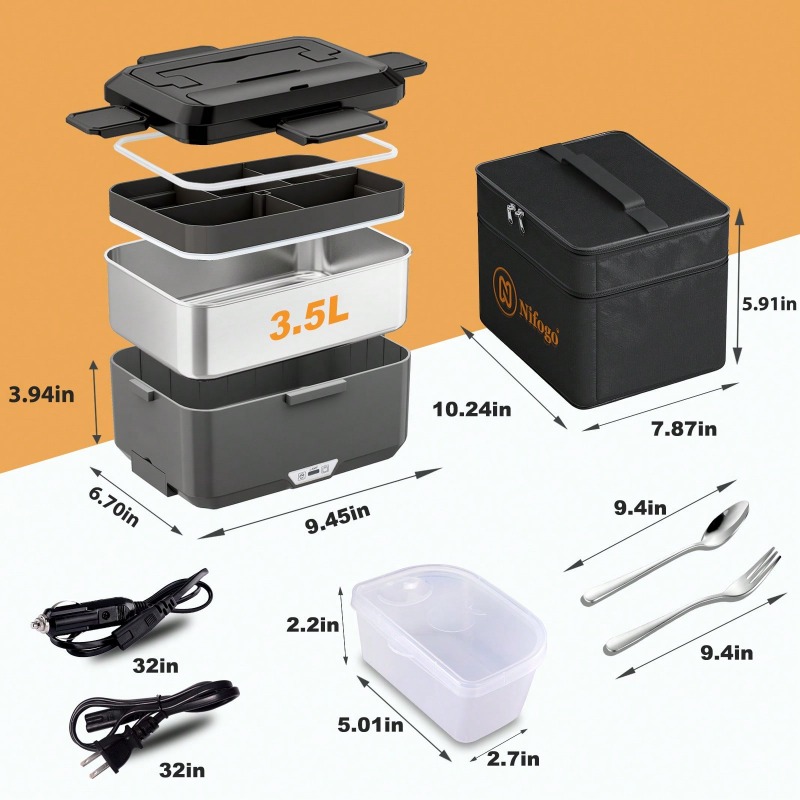 Çift Amaçlı Elektrikli Isıtmal - Food Storage Box Stainless Steel incelemesi ve fiyatı