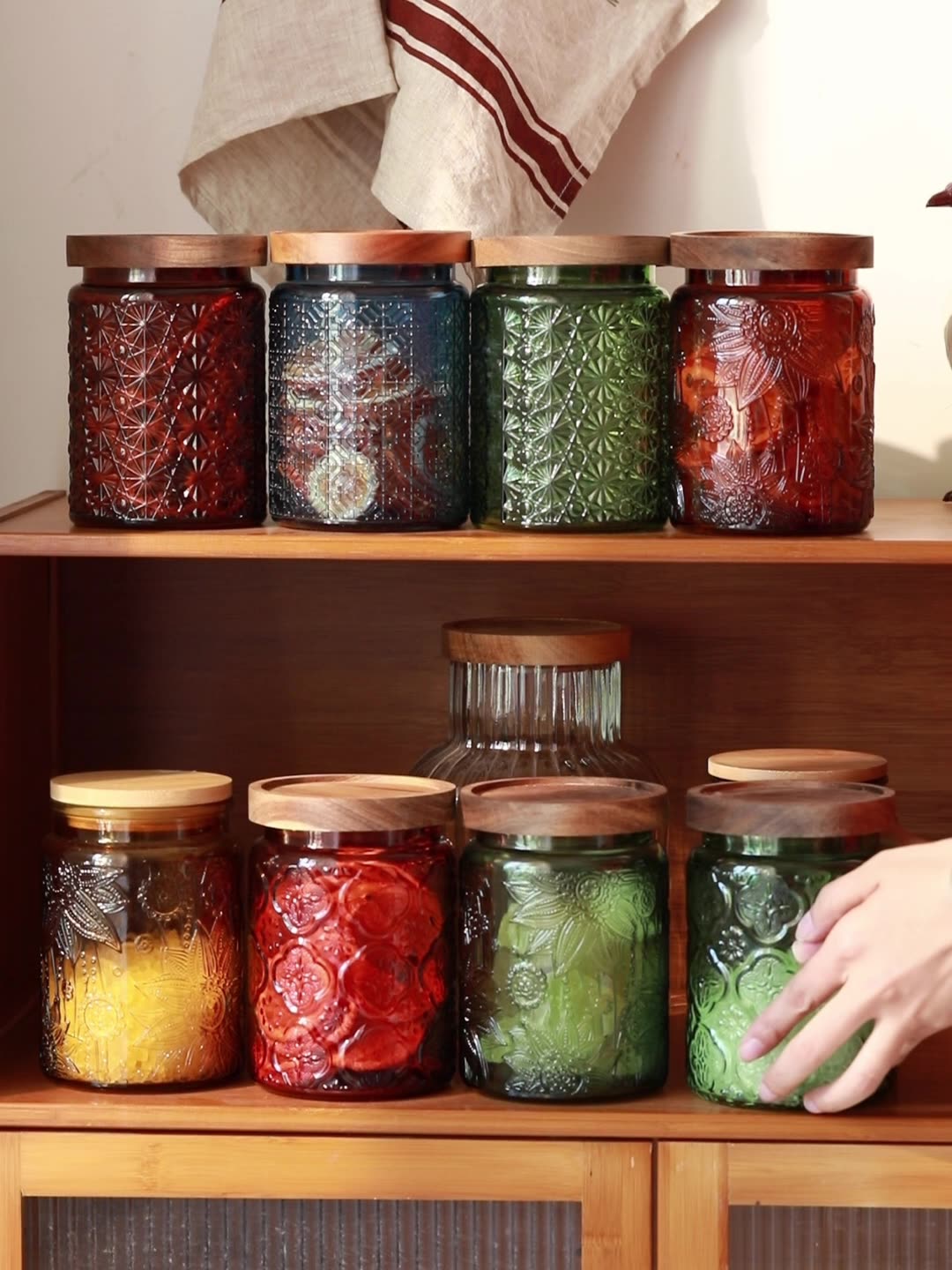 Vintage cam mutfak depolama ka - Food Storage With Glass Lids incelemesi ve fiyatı